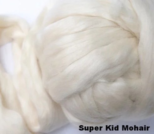 Mohair SUPER KID Roving - Fiber to Yarn